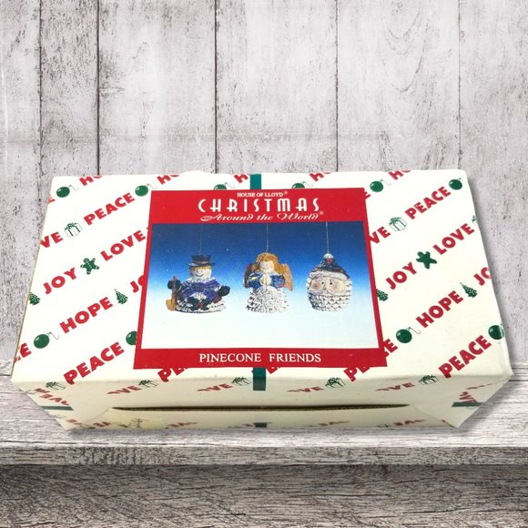 House of Lloyd Christmas Around the World Pinecone Friends By Cosmos 1995 - Picture 11 of 16